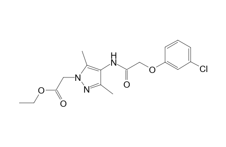 1H-Pyrazole-1-acetic acid, 4-[[2-(3-chlorophenoxy)acetyl]amino]-3,5-dimethyl-, ethyl ester