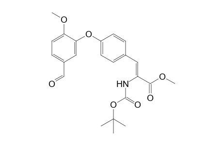 (Z)-4-(5-Formyl-2-methoxyphenoxy)-1-{2-[(tert-butyloxycarbonyl)amino]-2-(methoxycarbonyl)ethenyl}benzene