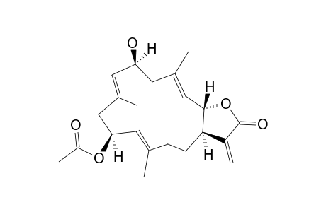 acetic acid [(1R,4E,6S,8E,10S,12E,14S)-10-hydroxy-16-keto-4,8,12-trimethyl-17-methylene-15-oxabicyclo[12.3.0]heptadeca-4,8,12-trien-6-yl] ester