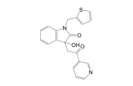 2H-indol-2-one, 1,3-dihydro-3-hydroxy-3-[2-oxo-2-(3-pyridinyl)ethyl]-1-(2-thienylmethyl)-