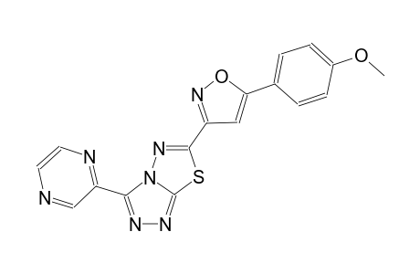 [1,2,4]triazolo[3,4-b][1,3,4]thiadiazole, 6-[5-(4-methoxyphenyl)-3-isoxazolyl]-3-pyrazinyl-