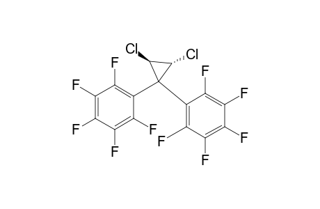 3,3-Bis(pentafluorophenyl)-trans-1,2-dichlorocyclopropane