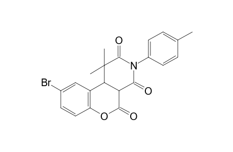 2H-[1]Benzopyrano[3,4-c]pyridine-2,4,5(1H,3H)-trione, 9-bromo-4a,10b-dihydro-1,1-dimethyl-3-(4-methylphenyl)-