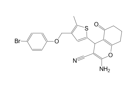 2-amino-4-{4-[(4-bromophenoxy)methyl]-5-methyl-2-thienyl}-5-oxo-5,6,7,8-tetrahydro-4H-chromene-3-carbonitrile