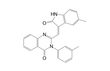 2-[(Z)-(5-methyl-2-oxo-1,2-dihydro-3H-indol-3-ylidene)methyl]-3-(3-methylphenyl)-4(3H)-quinazolinone