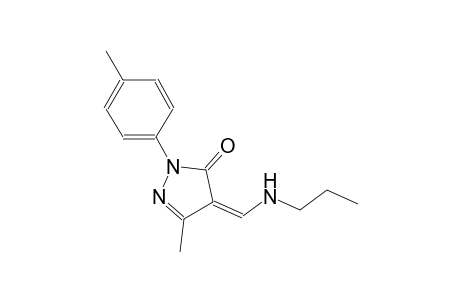 3H-pyrazol-3-one, 2,4-dihydro-5-methyl-2-(4-methylphenyl)-4-[(propylamino)methylene]-, (4Z)-