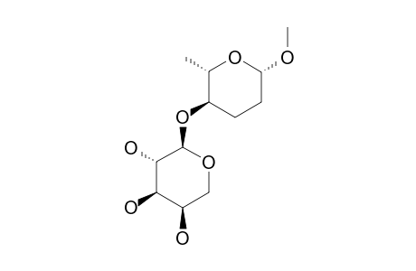 METHYL-4-O-(ALPHA-L-ARABINOPYRANOSYL)-2,3,6-TRIDEOXY-BETA-D-ERYTHRO-HEXOPYRANOSIDE