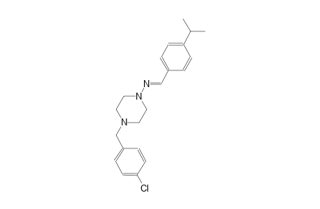 4-(4-chlorobenzyl)-N-[(E)-(4-isopropylphenyl)methylidene]-1-piperazinamine