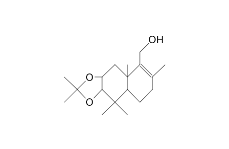 4-Hydroxymethyl-3,5,9,9,12,12-hexamethyl-11,13-dioxa-tricyclo(8.3.0.0/3,8/)tridec-5-ene