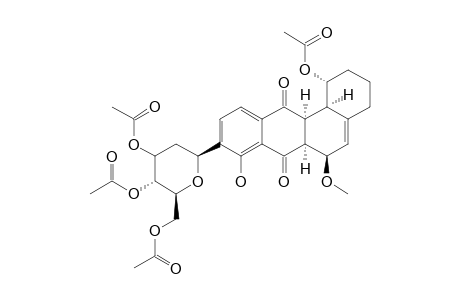 (1R,6R,6AS,12AS,12BR)-1-ACETOXY-8-HYDROXY-6-METHOXY-9-(3',4',6'-TRI-O-ACETYL-2'-DEOXY-BETA-D-ARABINO-HEXOPYRANOSYL)-1,2,3,4,6,6A,12A,12B-OCTAHYDR