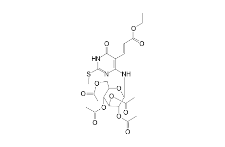 1,6-Dihydro-5-[2"-(ethoxycarbonyl)vinyl]-2-(methylthio)-4-{[2',3',4',6'-tetrakis( O-acetyl)-.beta.-D-glucopyranosyl]amino}-6-oxopyrimidine
