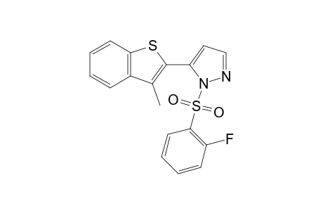 1-[(o-fluorophenyl)sulfonyl]-5-(3-methylbenzo[b]thien-2-yl)pyrazole