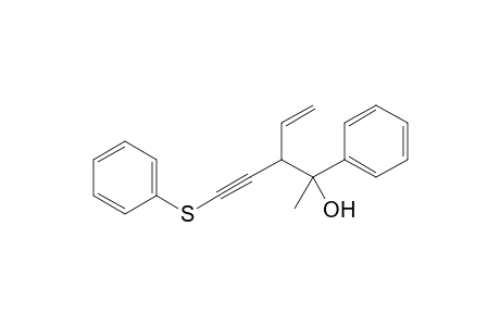 3-(1-Hydroxy-1-phenylethyl)-1-phenylsulfenylpent-4-en-1-yne