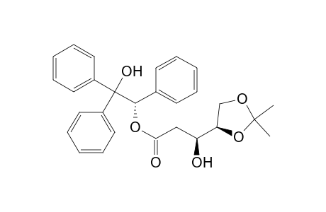 2'-hydroxy-1',2',2'-triphenylethyl (1'S,3S,4R)-3,4,5-trihydroxy-4,5-O-isopropylidenepentanoate