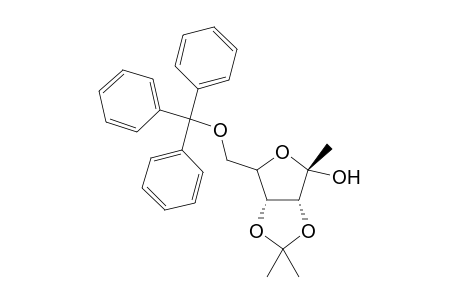 1-Deoxy-3,4-O-isopropylidene-6-O-trityl-.alpha.,D-psicofuranose