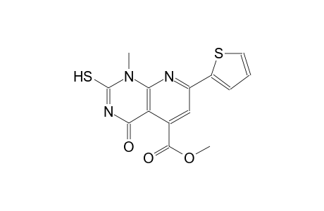 pyrido[2,3-d]pyrimidine-5-carboxylic acid, 1,4-dihydro-2-mercapto-1-methyl-4-oxo-7-(2-thienyl)-, methyl ester