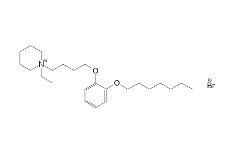 1-ethyl-1-{4-[o-(heptyloxy)phenoxy]butyl]piperidinium bromide