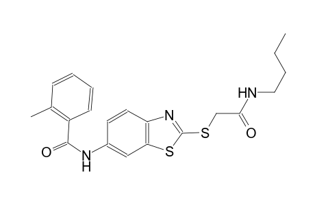 N-(2-{[2-(butylamino)-2-oxoethyl]sulfanyl}-1,3-benzothiazol-6-yl)-2-methylbenzamide
