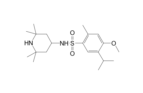 4-Methoxy-2-methyl-5-(propan-2-yl)-N-(2,2,6,6-tetramethylpiperidin-4-yl)benzene-1-sulfonamide