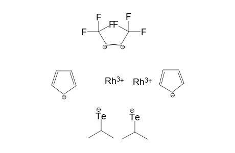 rhodium(III) dicyclopenta-2,4-dien-1-ide perfluorobut-2-ene-2,3-diide dipropane-2-tellurolate