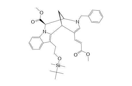 #22A;METHYL_3-BENZYL-7-[2-[(TERT.-BUTYLDIMETHYLSILYL)-OXY]-ETHYL]-1-BETA-(METHOXYCARBONYL)-1,2,3,6-TETRAHYDRO-2,6-METHANO-[1.4]-DIAZOCINO-[4.5-A]-INDOLE-5-(E)-