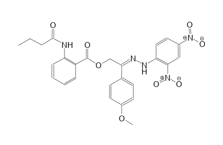 benzoic acid, 2-[(1-oxobutyl)amino]-, (2E)-2-[2-(2,4-dinitrophenyl)hydrazono]-2-(4-methoxyphenyl)ethyl ester