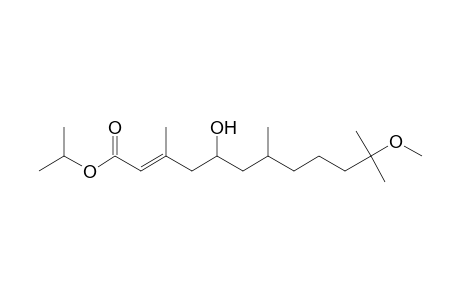 Isopropyl 5-hydroxy-3,7,11-trimethyl-11-methoxy-2-dodecenoate