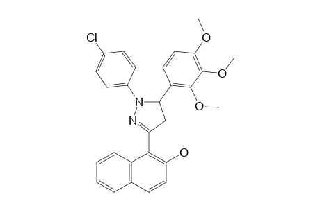 1-[1-(4-CHLOROPHENYL)-5-(2,3,4-TRIMETHOXYPHENYL)-PYRAZOLIN-3-YL]-NAPHTHALEN-2-OL