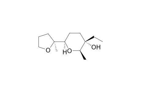 (2R*,3S*,6R*,2'S*)-3-Ethyl-3-hydroxy-2-methyl-6-(2'-methyltetrahydrofur-2'-yl)tetrahydropyran