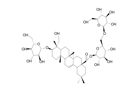 3-O-(beta-D-GLUCOPYRANOSYL)-HEDERAGENIN-28-O-(beta-D-GLUCOPYRANOSYL(1->6)-beta-D-GLUCOPYRANOSYL)ESTER