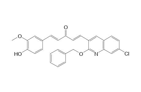 (1E,4E)-1-(2-(Benzyloxy)-7-chloroquinolin-3-yl)-5-(4-hydroxy-3-methoxyphenyl)penta-1,4-dien-3-one