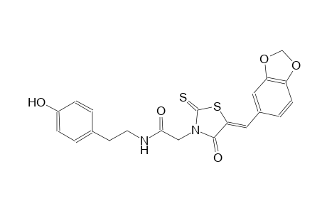 3-thiazolidineacetamide, 5-(1,3-benzodioxol-5-ylmethylene)-N-[2-(4-hydroxyphenyl)ethyl]-4-oxo-2-thioxo-, (5Z)-