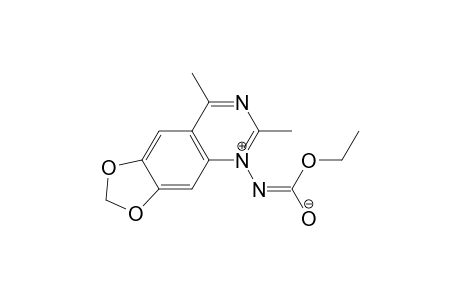 1,3-Dioxolo[4,5-g]quinazolinium, 5-[(ethoxycarbonyl)amino]-6,8-dimethyl-, hydroxide, inner salt