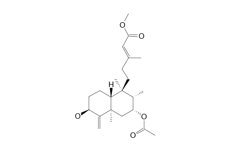 7-ACETOXY-3-BETA-HYDROXYClERODA-4(18),13-DIEN-15-OATE