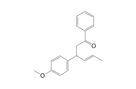 (E)-3-(4-methoxyphenyl)-1-phenylhex-4-en-1-one