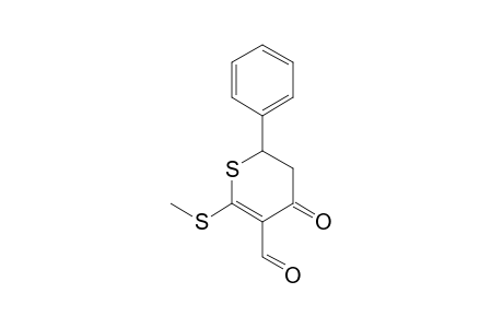 4-keto-2-(methylthio)-6-phenyl-5,6-dihydrothiopyran-3-carbaldehyde