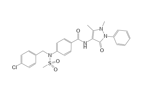 benzamide, 4-[[(4-chlorophenyl)methyl](methylsulfonyl)amino]-N-(2,3-dihydro-1,5-dimethyl-3-oxo-2-phenyl-1H-pyrazol-4-yl)-