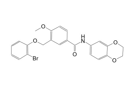 3-[(2-bromophenoxy)methyl]-N-(2,3-dihydro-1,4-benzodioxin-6-yl)-4-methoxybenzamide