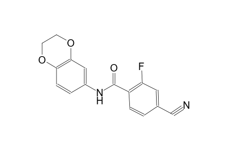 benzamide, 4-cyano-N-(2,3-dihydro-1,4-benzodioxin-6-yl)-2-fluoro-