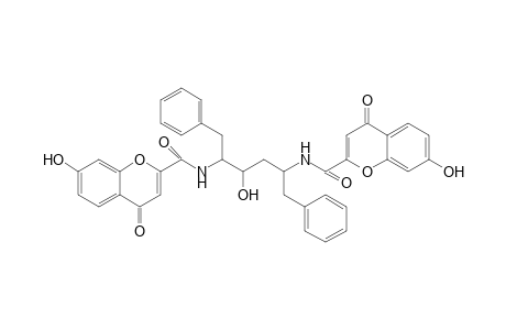 2,5-bis(7'-Hydroxybenzopyran-4'-one-2'-carbamoyl)-3-hydroxy-1,6-diphenylhexane