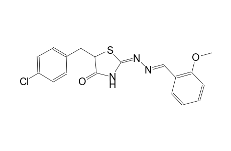 benzaldehyde, 2-methoxy-, [(2E)-5-[(4-chlorophenyl)methyl]-4-oxothiazolidinylidene]hydrazone