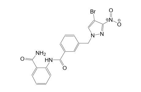 2-({3-[(4-bromo-3-nitro-1H-pyrazol-1-yl)methyl]benzoyl}amino)benzamide