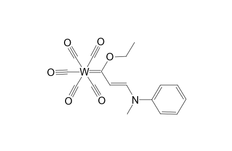 S-TRANS-(E)-PENTACARBONYL-[(2E)-1-ETHOXY-3-(N-METHYLANILINO)-PROPENYLIDENE]-TUNGSTEN