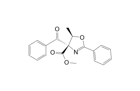 4-Oxazolecarboxylic acid, 4-benzoyl-4,5-dihydro-5-methyl-2-phenyl-, methyl ester, (4S-cis)-