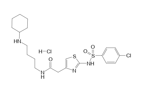 N-(4-Cyclohexylamino-butyl)-2-[[(4-chlorophenyl)sulfonyl]amino]-1,3-thiazol-4-yl-acetamide hydrochloride