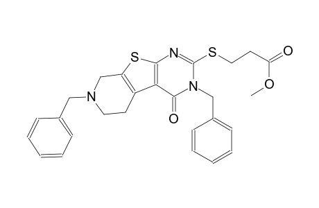 methyl 3-[(3,7-dibenzyl-4-oxo-3,4,5,6,7,8-hexahydropyrido[4',3':4,5]thieno[2,3-d]pyrimidin-2-yl)sulfanyl]propanoate