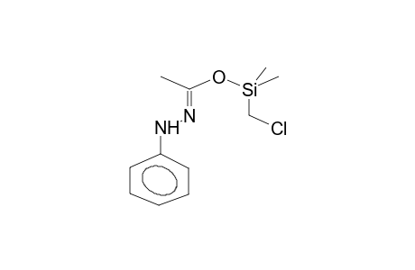 1-DIMETHYL(CHLOROMETHYL)SILOXYETHANONE, PHENYLHYDRAZONE