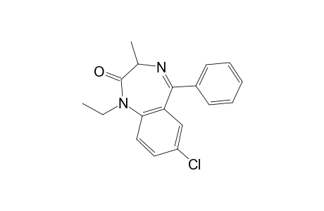7-Chloro-1-ethyl-3-methyl-5-phenyl-1,3-dihydro-2H-1,4-benzodiazepin-2-one