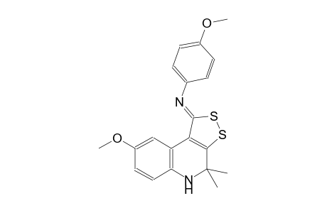 4-methoxy-N-[(1Z)-8-methoxy-4,4-dimethyl-4,5-dihydro-1H-[1,2]dithiolo[3,4-c]quinolin-1-ylidene]aniline