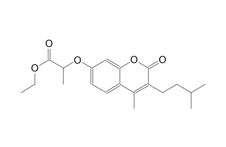 ethyl 2-[(3-isopentyl-4-methyl-2-oxo-2H-chromen-7-yl)oxy]propanoate